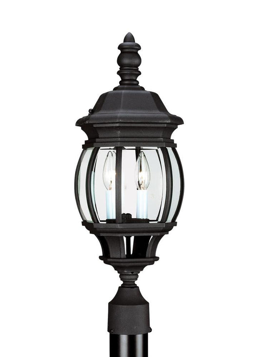 Generation Lighting Wynfield Two Light Outdoor Post Lantern Black