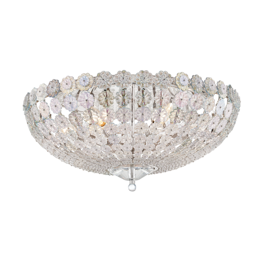Hudson Valley Floral Park Flush Mount Polished Nickel