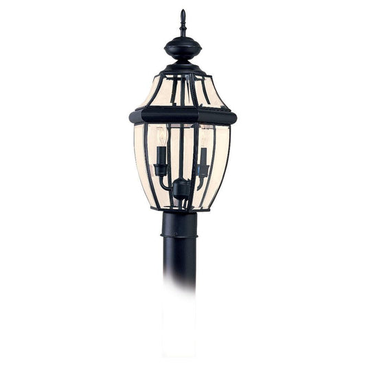 Generation Lighting Lancaster Two Light Outdoor Post Lantern Black