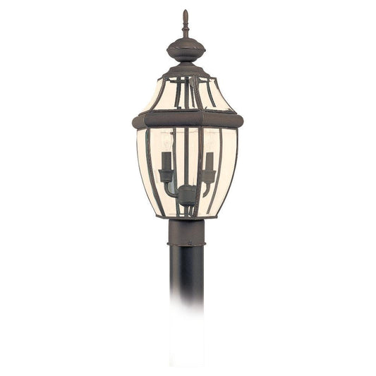 Generation Lighting Lancaster Two Light Outdoor Post Lantern Antique Bronze