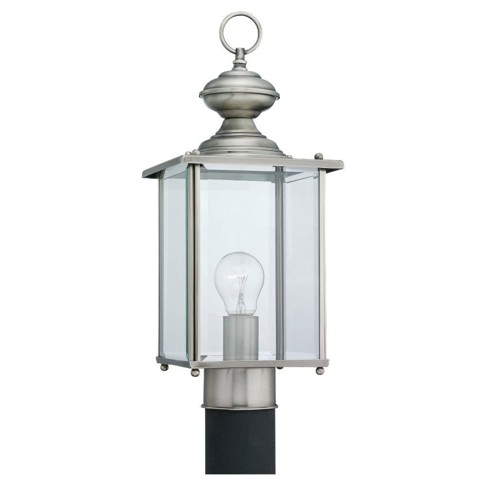 Generation Lighting Jamestowne One Light Outdoor Post Lantern Antique Brushed Nickel