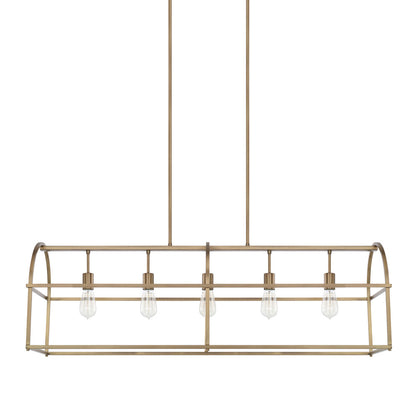 Capital Aubrey Linear Chandelier Aged Brass