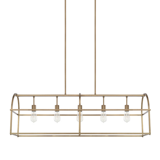 Capital Aubrey Linear Chandelier Aged Brass