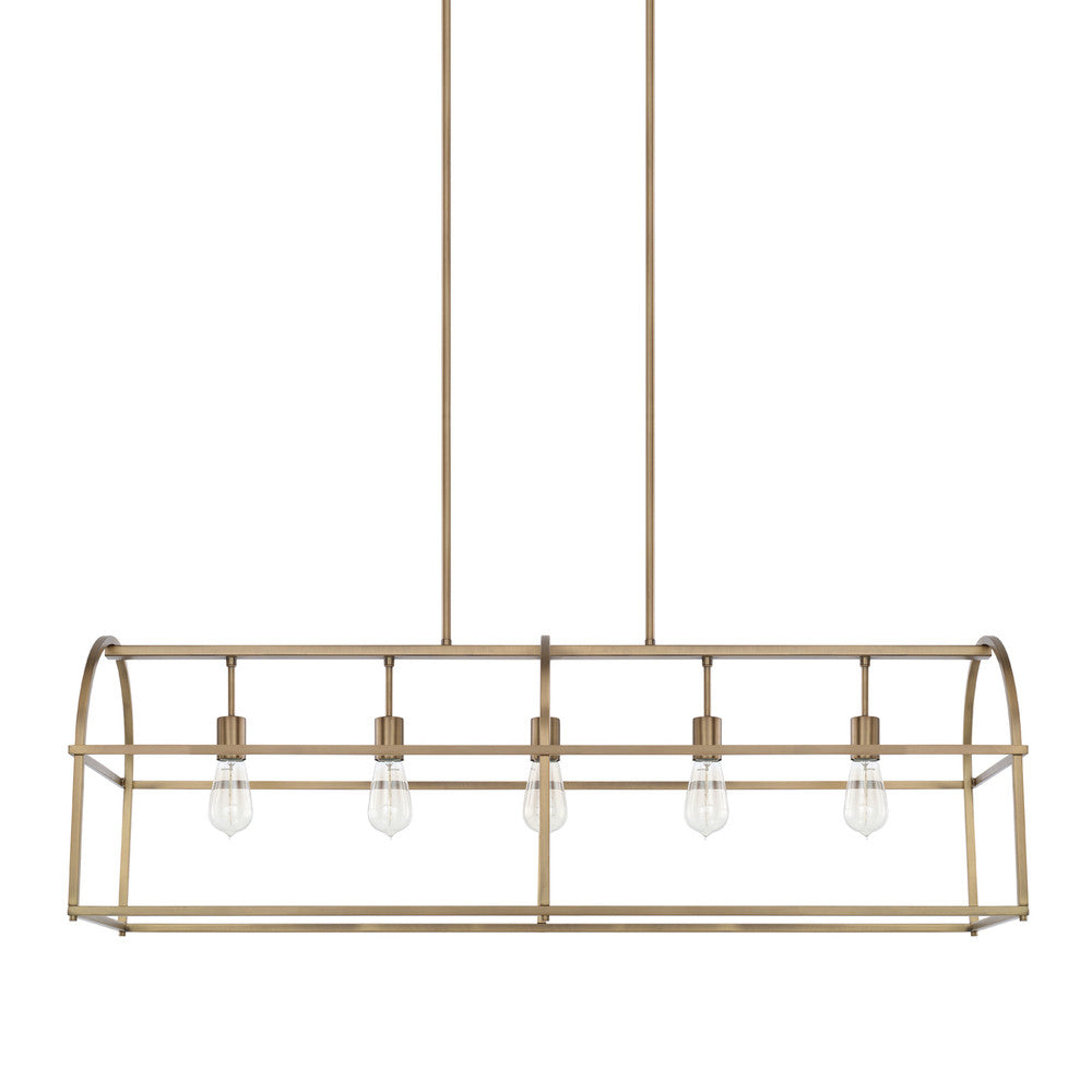 Capital Aubrey Linear Chandelier - Aged Brass