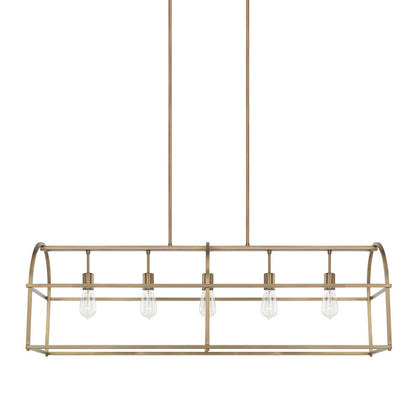 Capital Aubrey Linear Chandelier - Aged Brass