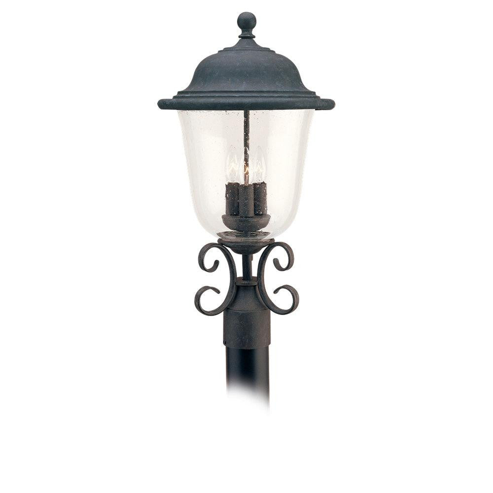 Generation Lighting Trafalgar Three Light Outdoor Post Lantern Oxidized Bronze