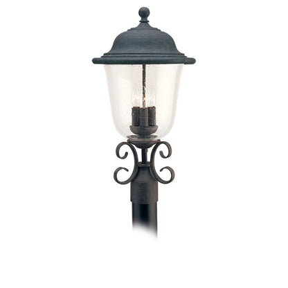 Generation Lighting Trafalgar Three Light Outdoor Post Lantern Oxidized Bronze