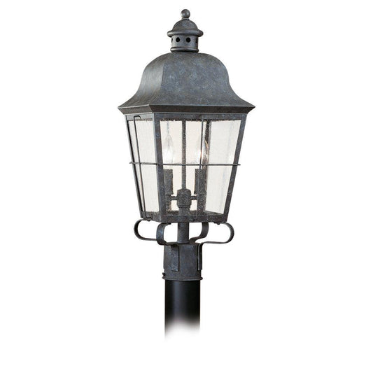 Generation Lighting Chatham Two Light Outdoor Post Lantern Oxidized Bronze