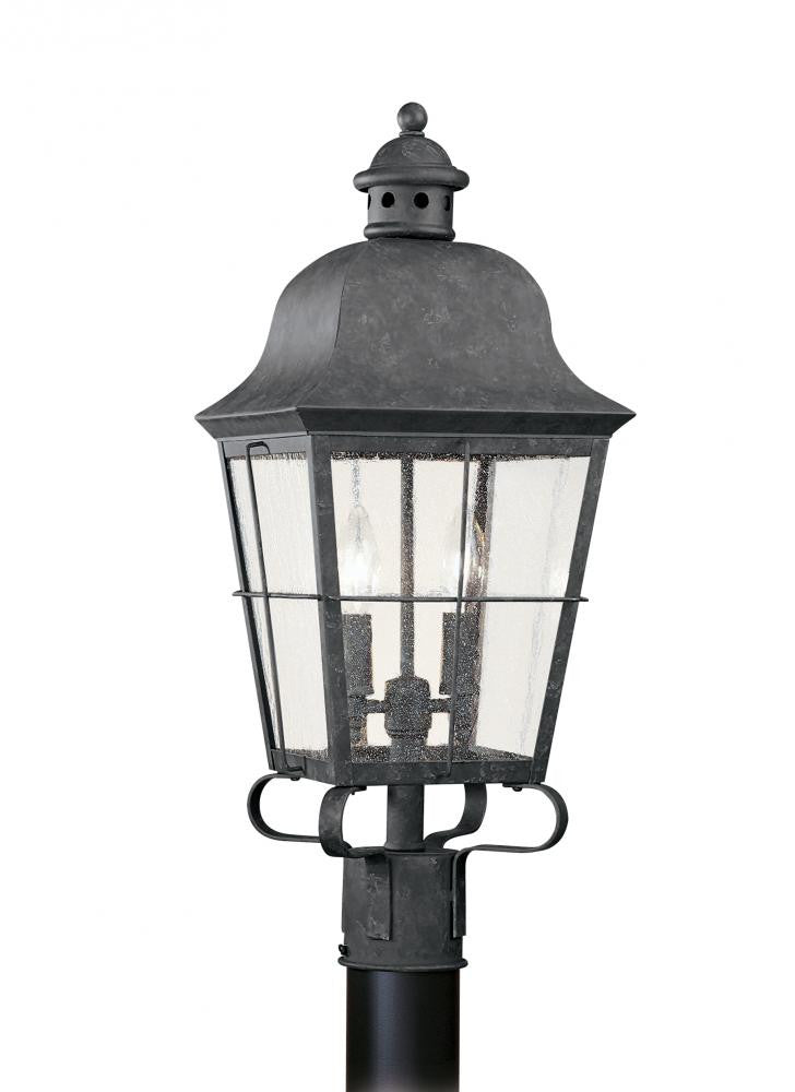 Generation Lighting Chatham Two Light Outdoor Post Lantern Oxidized Bronze