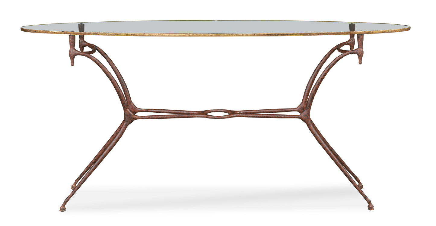 1940S French Long Oval Console Table