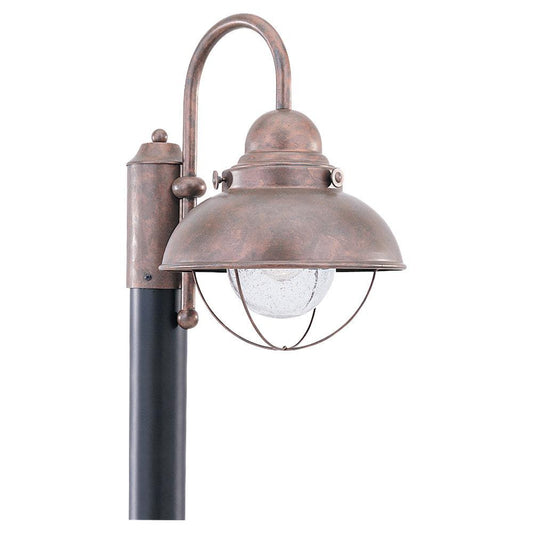 Generation Lighting Sebring One Light Outdoor Post Lantern Weathered Copper