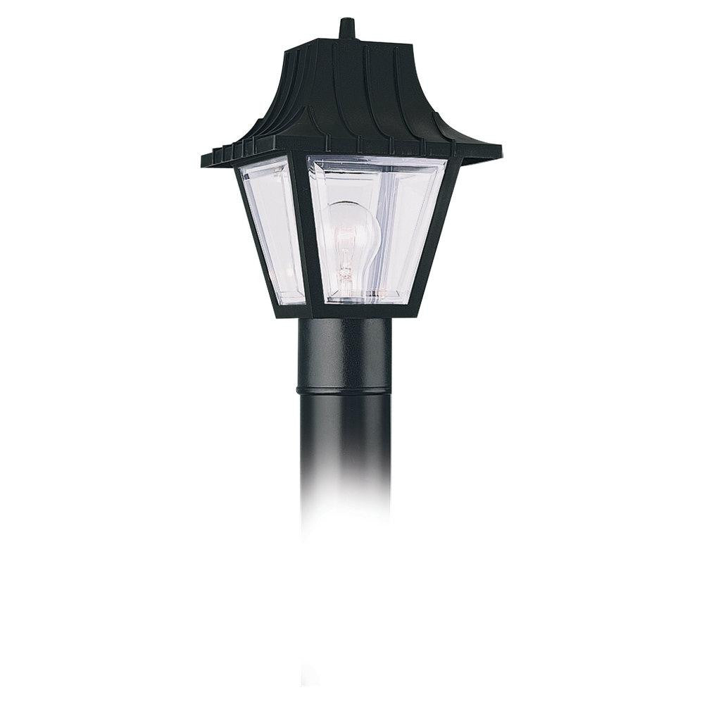 Generation Lighting One Light Outdoor Post Lantern Black