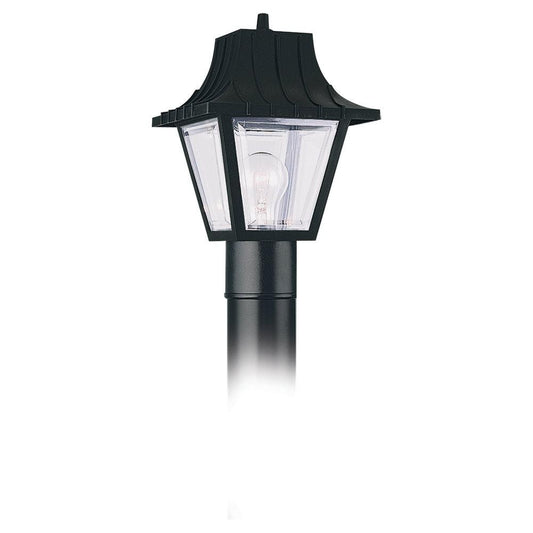 Generation Lighting One Light Outdoor Post Lantern Black