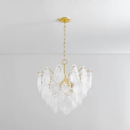 Hudson Valley Darcia 7-Light Chandelier Aged Brass detail view 1