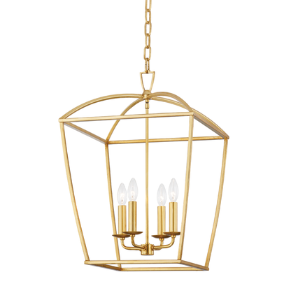 Hudson Valley Bryant Pendant Gold Leaf