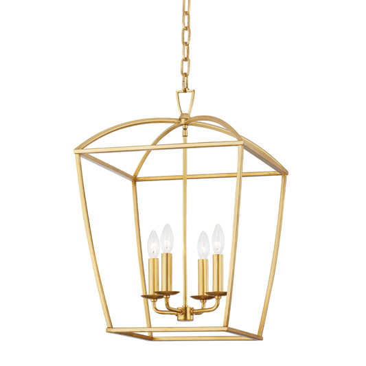 Hudson Valley Bryant Pendant Gold Leaf