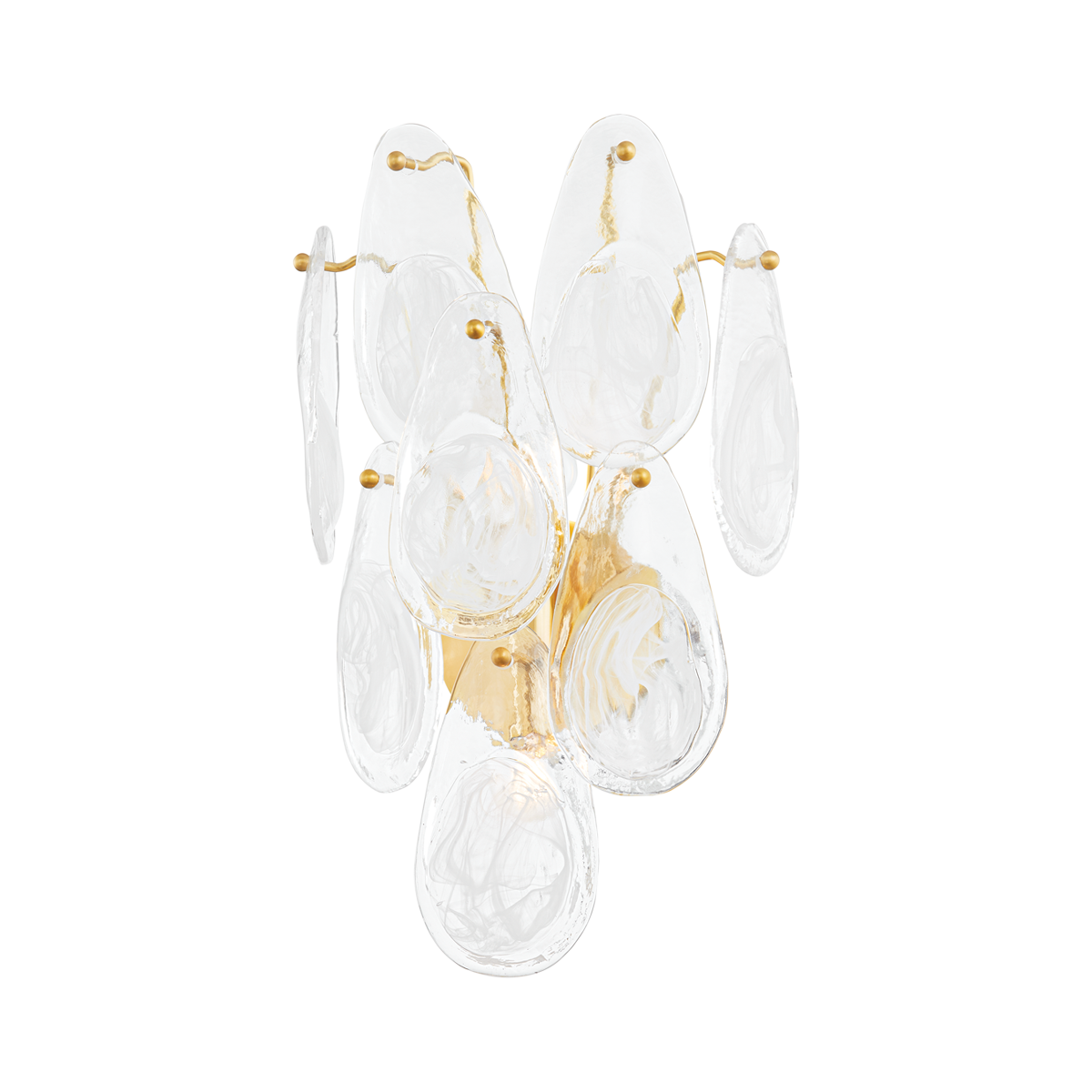 Hudson Valley Darcia 2-Light Wall Sconce Aged Brass