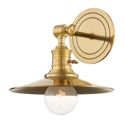 Hudson Valley Garden City Wall Sconce Aged Brass