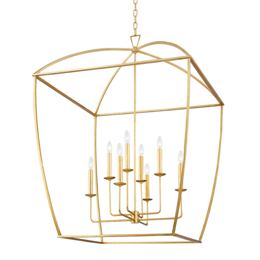 Hudson Valley Bryant Pendant Gold Leaf