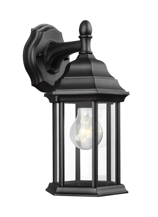 Generation Lighting Sevier Small One Light Downlight Outdoor Wall La Black