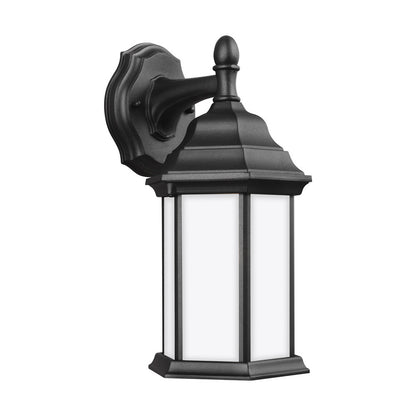 Generation Lighting Sevier Small One Light Downlight Outdoor Wall La Black