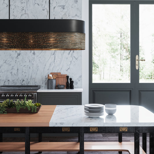 Capital Sana Linear Chandelier Grey Iron