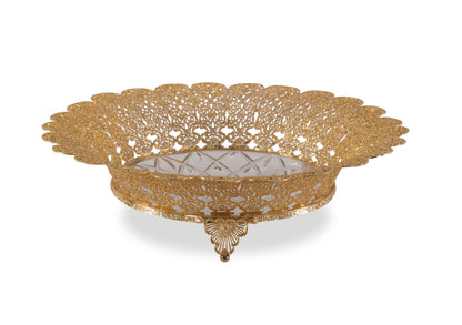 Maitland-Smith Carved Crystal Bowl