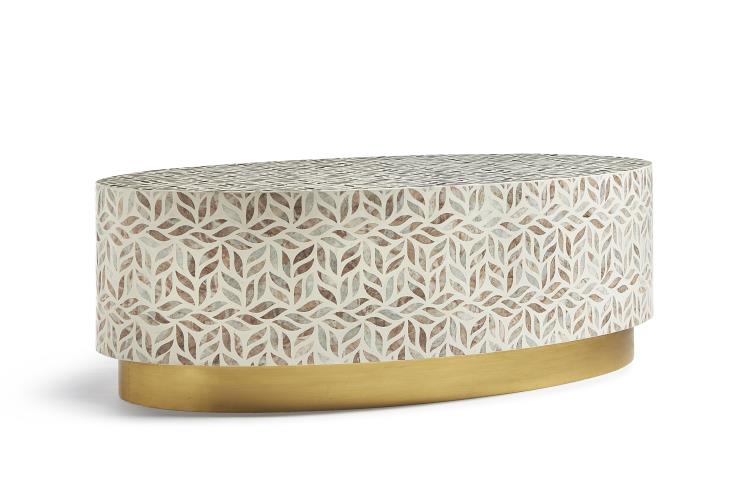 Maitland-Smith Stone Inlay Cocktail Table Multicolored