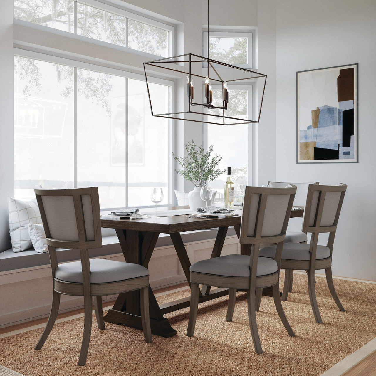 Thea Linear Chandelier - Matte Black