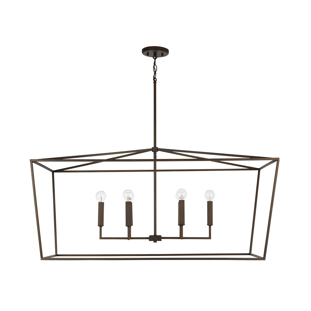 Thea Linear Chandelier - Matte Black