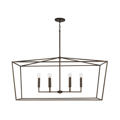 Thea Linear Chandelier - Matte Black