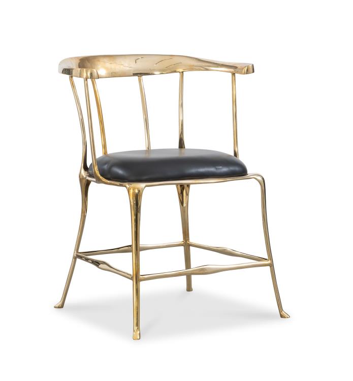 Maitland-Smith Bijou Accent Chair Polished brass