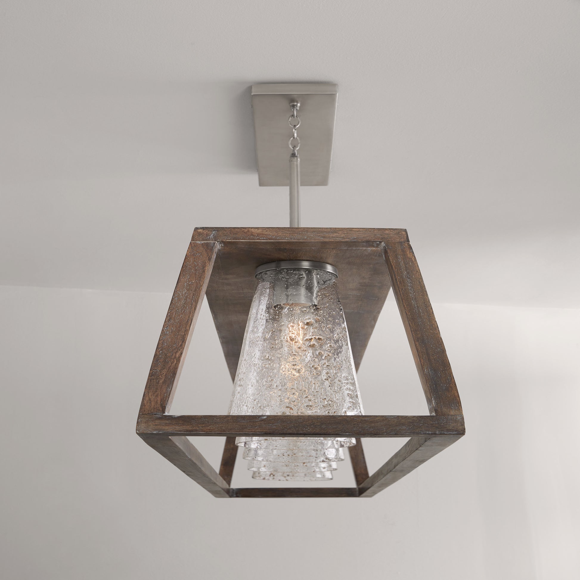 Capital Connor 5-Light Linear Chandelier in Black Wash and Matte Nickel