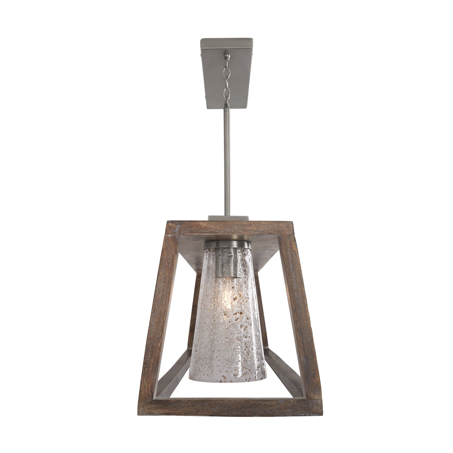 Capital Connor 5-Light Linear Chandelier in Black Wash and Matte Nickel
