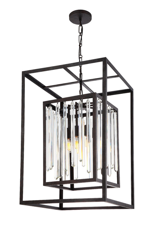 Hollis 6 Light Forged Bronze Chandelier