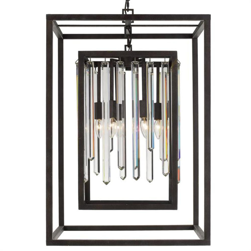 Crystorama Hollis Chandelier Forged Bronze