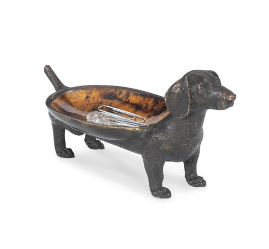 Maitland-Smith Dachshund Dish Barcelona Bronze