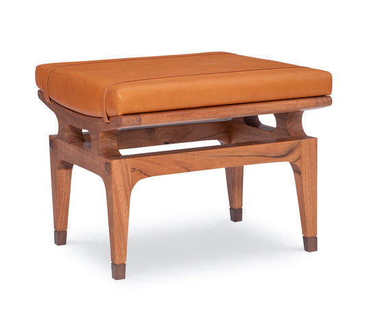 Maitland-Smith Saddle Back Ottoman in Bronze