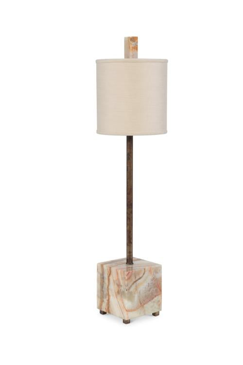 Maitland-Smith Rosa Table Lamp Antique Brass, Cream
