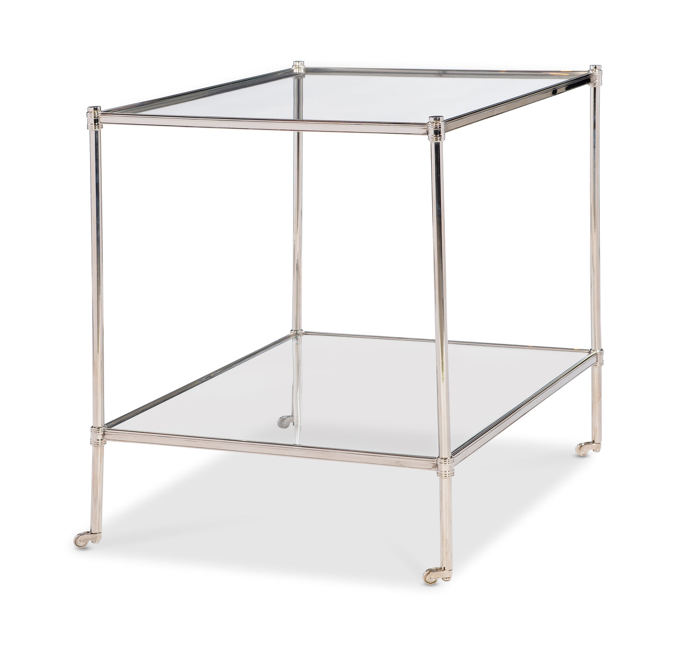 Maitland-Smith Nova Lamp Table in Nickel