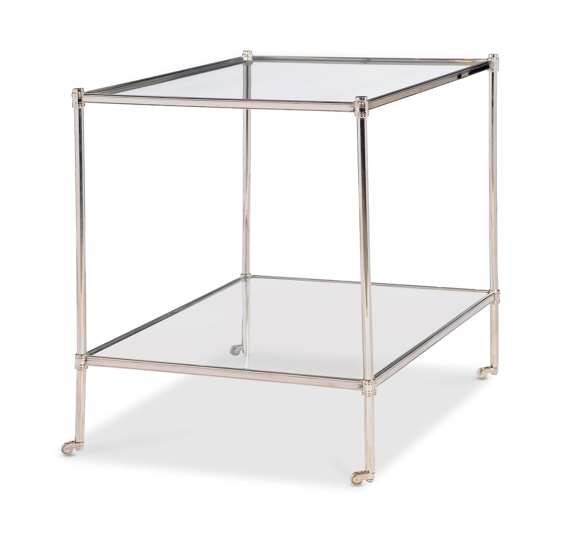 Maitland-Smith Nova Lamp Table in Nickel