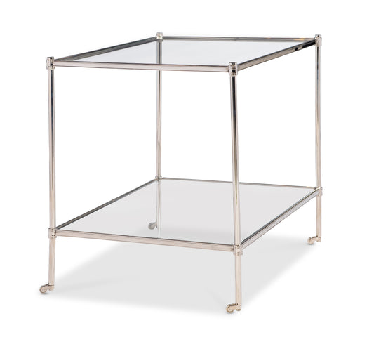 Maitland-Smith Nova Lamp Table in Nickel