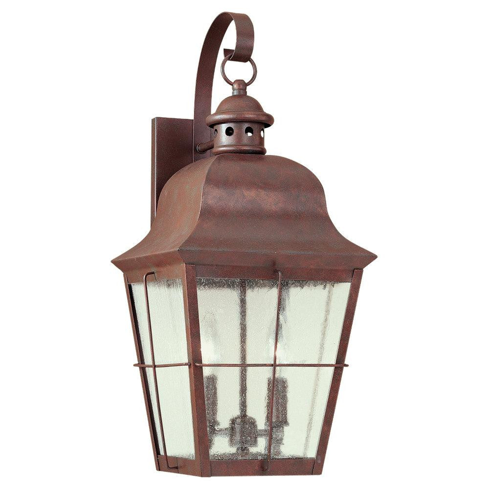 Generation Lighting Chatham Two Light Outdoor Wall Lantern Weathered Copper