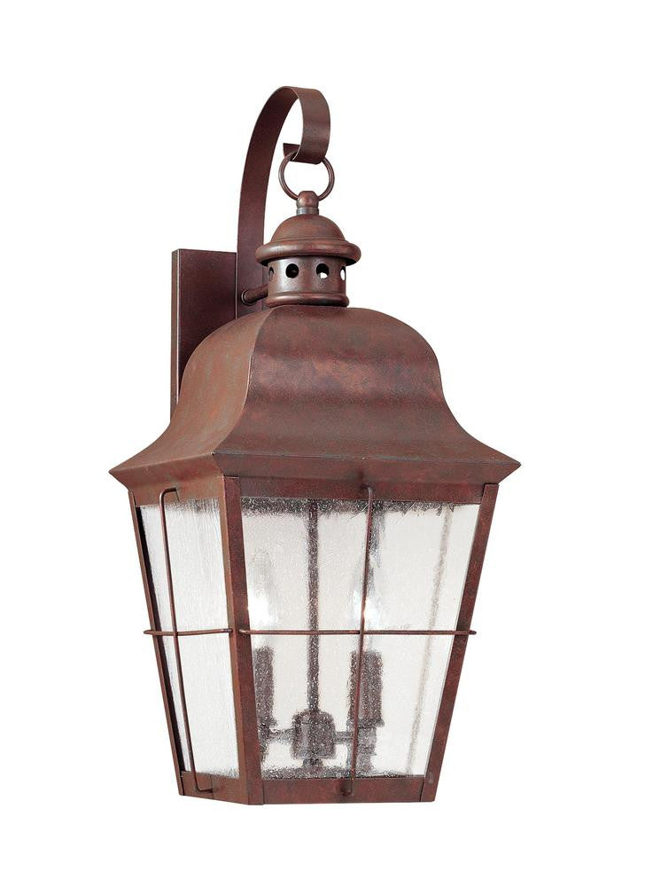 Generation Lighting Chatham Two Light Outdoor Wall Lantern Weathered Copper