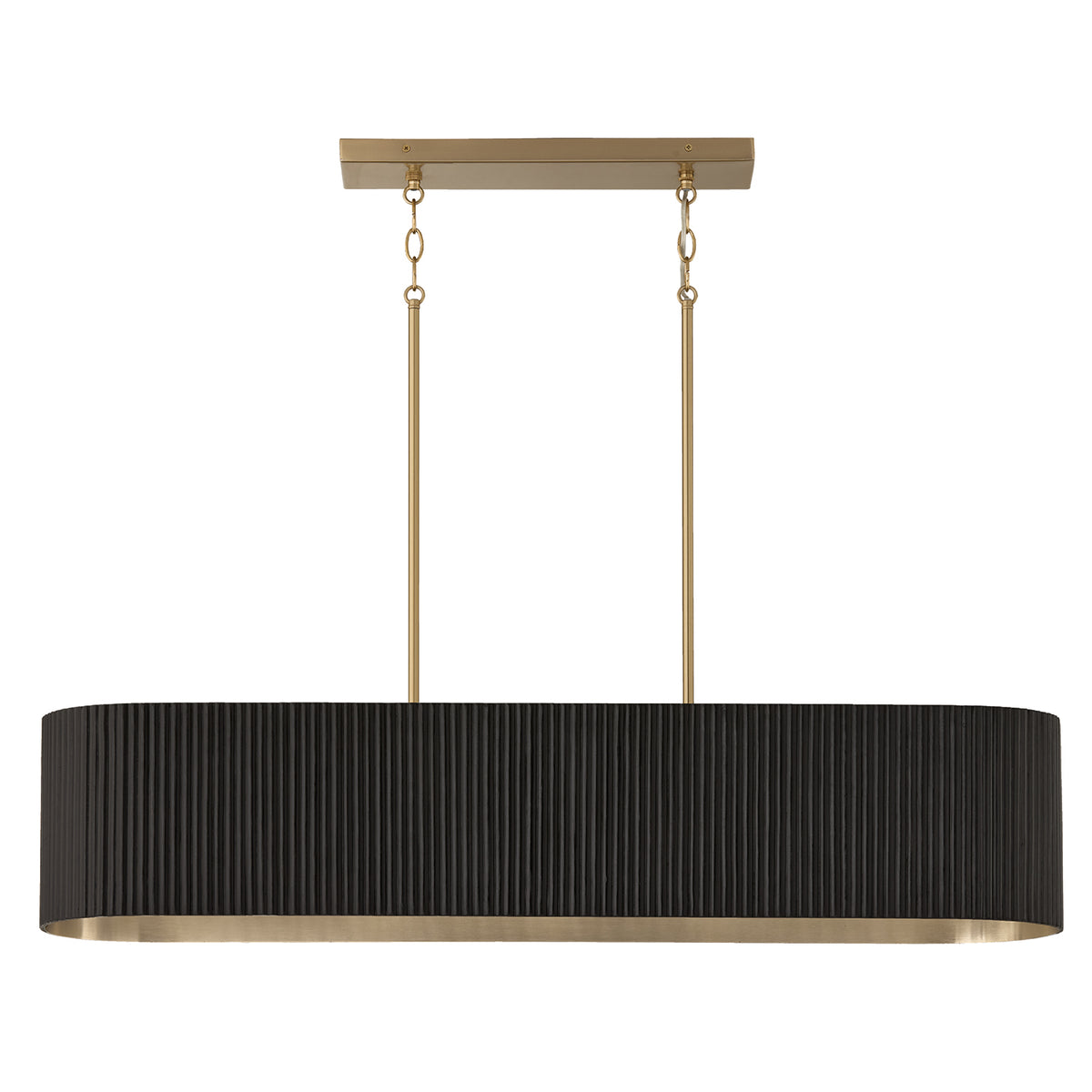 Capital Donovan Linear Chandelier - Black Stain and Matte Brass