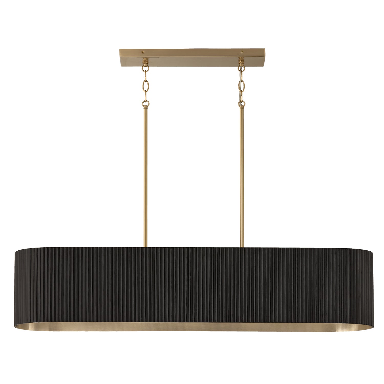 Capital Donovan Linear Chandelier - Black Stain and Matte Brass