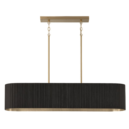 Capital Donovan Linear Chandelier - Black Stain and Matte Brass