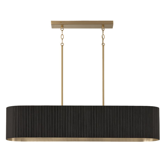 Capital Donovan Linear Chandelier - Black Stain and Matte Brass
