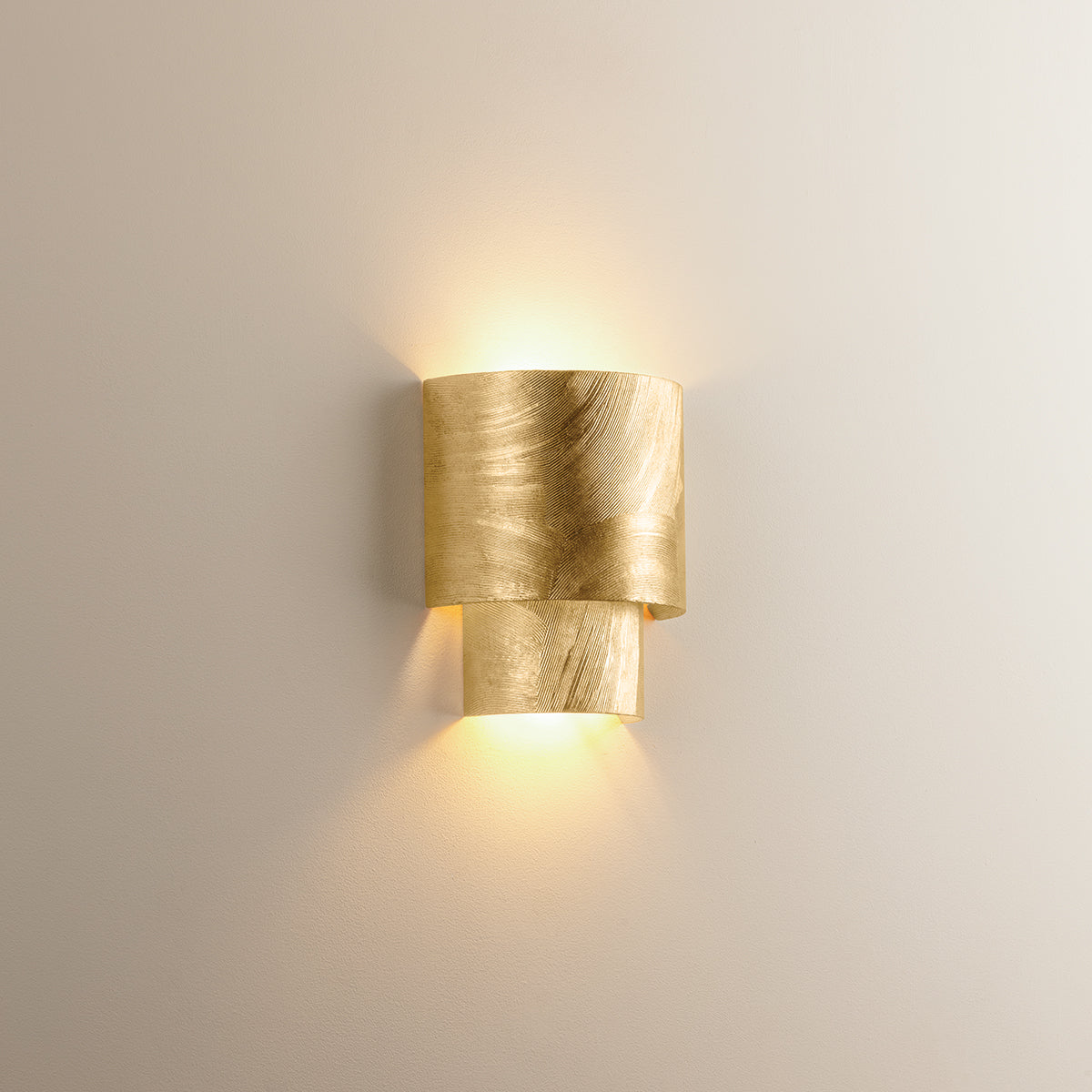Hudson Valley Moray 2-Light Wall Sconce Vintage Gold Leaf detail view 2