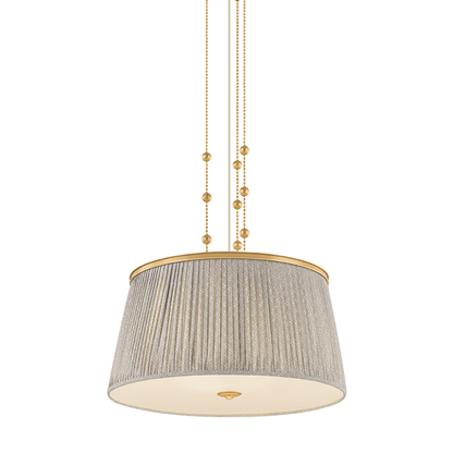 Hudson Valley Valeria 3-Light Pendant Aged Brass
